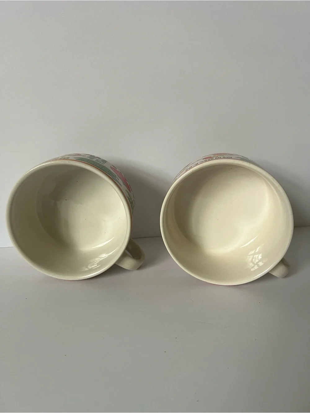 Cisco Torrance Soup Bowls w/ Handles Vegetable Motif 1970’s Retro MCM